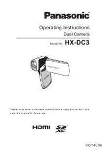 Panasonic HX DC3 manual. Camera Instructions.